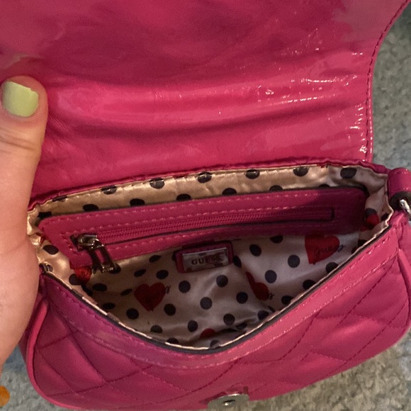 Guess Pink Quilted/Sequined Purse - Picture 3 of 3